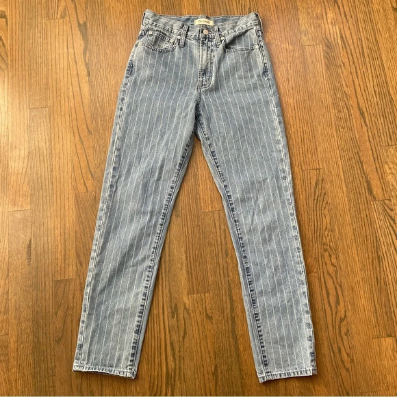 Madewell The Tall Perfect Vintage Jean: Pinstripe Edition Size 25T Style L4625 - Picture 6 of 8